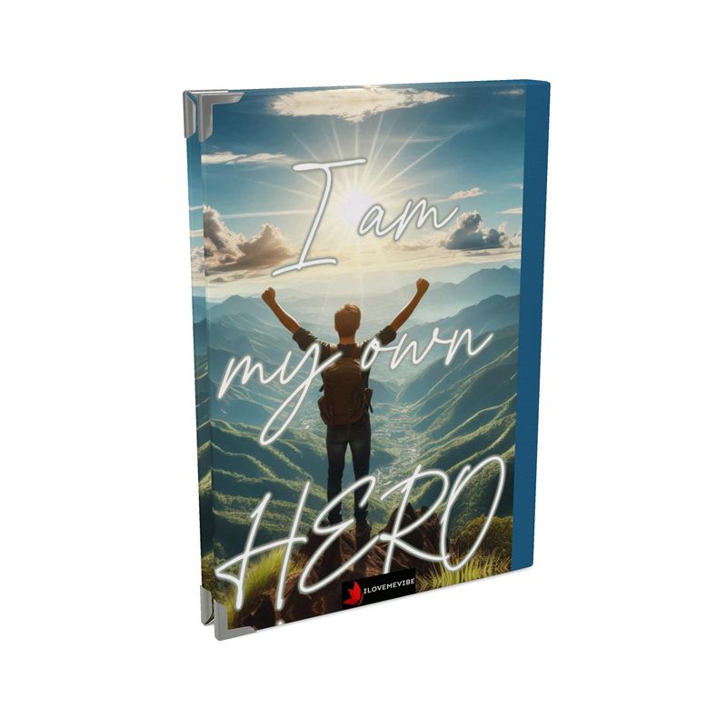 Black I Love Me Vibe 2026 Deluxe Diary featuring "I Am My Own Hero" empowerment and confidence affirmations.