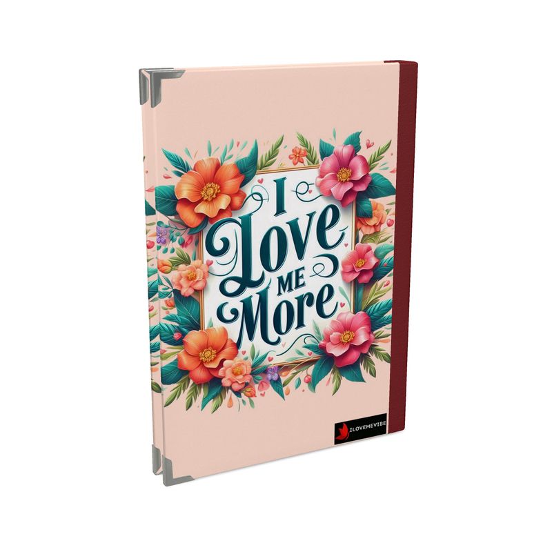 Black 2026 deluxe diary by I Love Me Vibe featuring affirmations for self-love and personal growth, with a sleek cover design.
