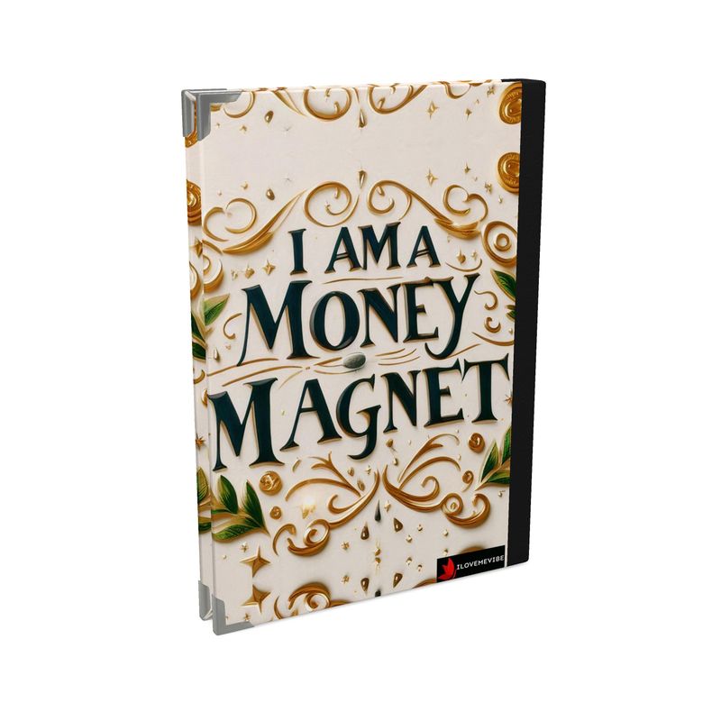 Black 2026 Deluxe Diary by I Love Me Vibe featuring abundance affirmations and a money magnet theme for positive mindset planning.