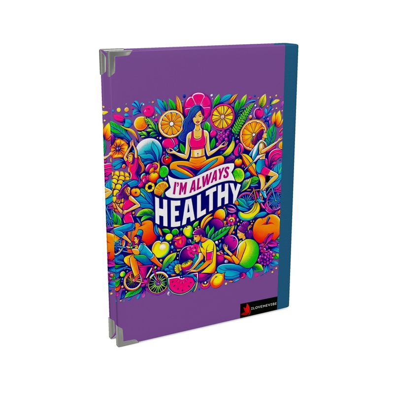 Black 2026 I Love Me Vibe Deluxe Diary with wellness affirmations and self-care prompts for a healthy year.
