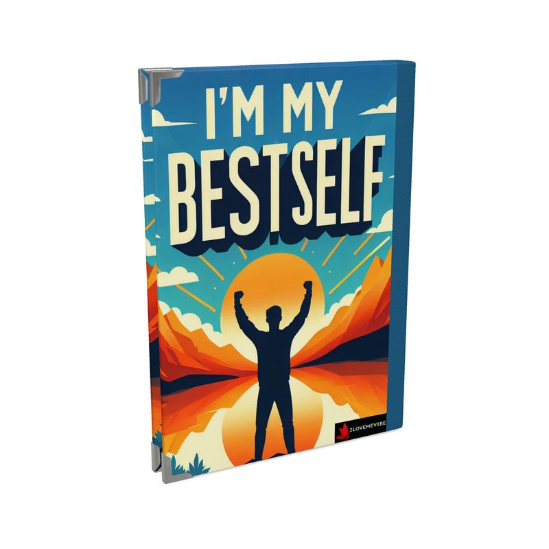 Black I Love Me Vibe 2026 Deluxe Diary featuring affirmation journal pages for self-growth and positive self-reflection.