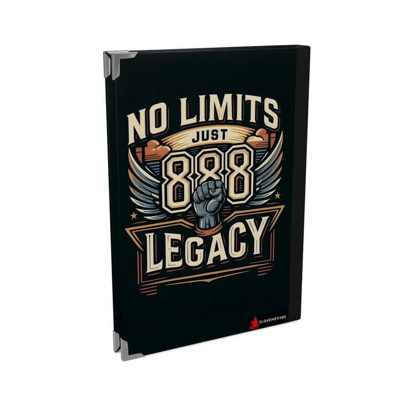 Black 2026 Deluxe Diary by I Love Me Vibe with "No Limits, Just Legacy" and angel number affirmations on the cover.