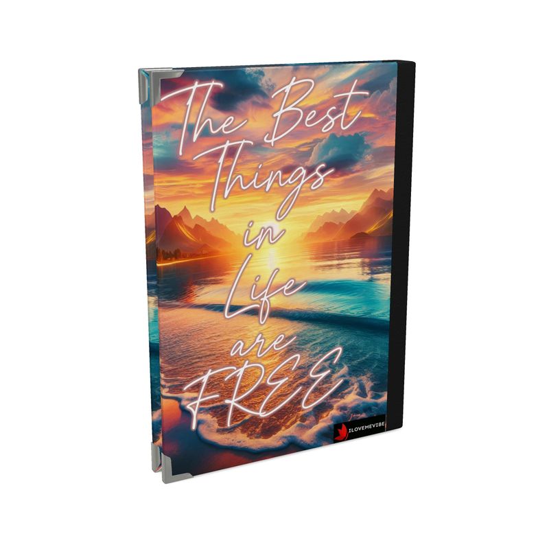 Black 2026 Deluxe Diary by I Love Me Vibe featuring gratitude and self-love affirmations, titled "The Best Things in Life Are Free."