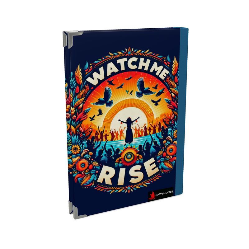 Black Watch Me Rise 2026 Deluxe Diary by I Love Me Vibe, affirmation power planner with motivational cover design.