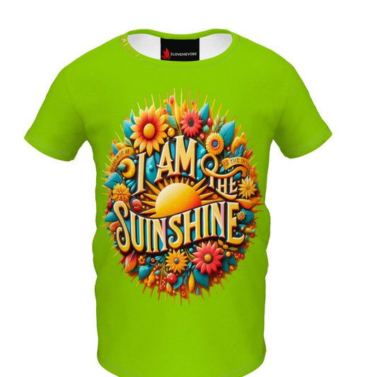I Am the Sunshine Kids’ Green T-Shirt – Positive Kids Tee | I Love Me Vibe - I love me vibe