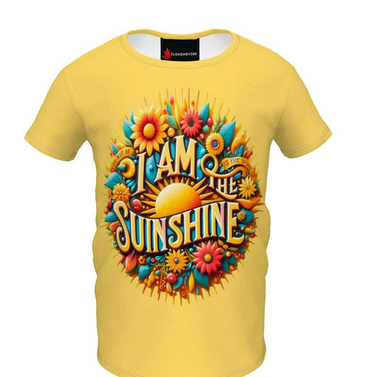I Am the Sunshine Kids’ Yellow T-Shirt – Positive Kids Tee | I Love Me Vibe - I love me vibe