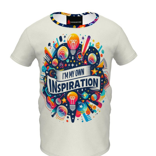 I’m My Own Inspiration Kids’ White T-Shirt – Positive Kids Tee | I Love Me Vibe - I love me vibe