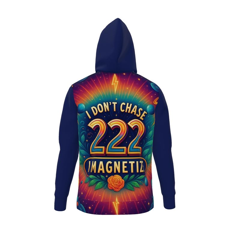 I Love Me Vibe I Don’t Chase, I Magnetize women's hoodie with zipper, loopback jersey, manifestation and alignment vibes.