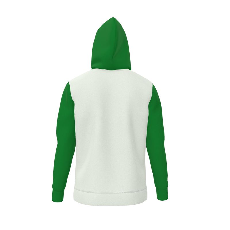 I Love Me Vibe I’m Always Lucky women's hoodie with positive affirmation text, zip-up style, soft loopback jersey fabric.
