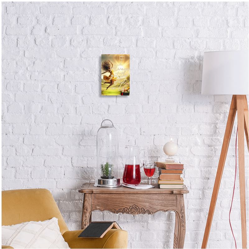 Metal print by I Love Me Vibe featuring "I Always Get The Best In Life" affirmation, wall-mounted wall art for abundance and empowerment