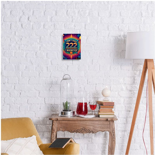 I Don’t Chase I Magnetize 222 Metal Print - Angel Number 222 Affirmation Wall Art | I Love Me Vibe - I love me vibe