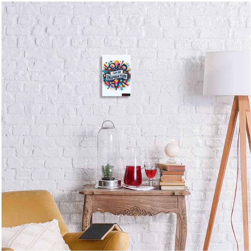 I'm My Own Inspiration metal print by I Love Me Vibe featuring self-empowerment affirmation wall art, wall-mounted decor.