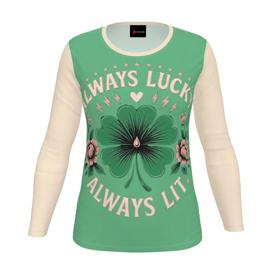 I’m Always Lucky Women’s Long Sleeve Shirt - Lucky Girl Syndrome Affirmation Top | I Love Me Vibe - I love me vibe