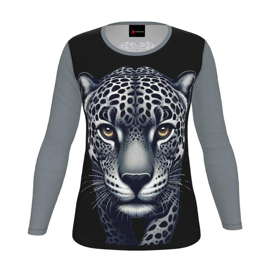 Walking Leopard Women’s Long Sleeve Shirt – Confidence & Power Affirmation Top | I Love Me Vibe - I love me vibe
