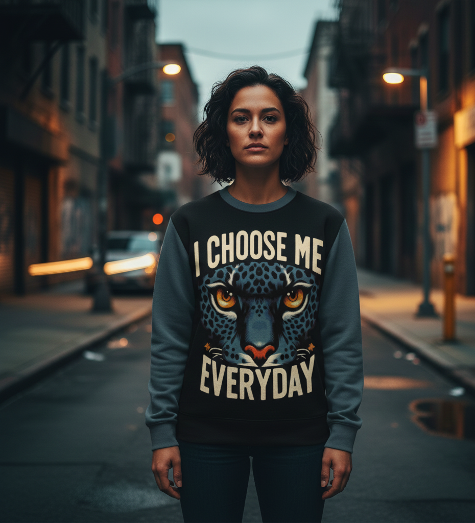 I Choose Me Everyday Women's Sweatshirt – Empowering Self-Love & Daily Affirmation | I Love Me Vibe - I love me vibe