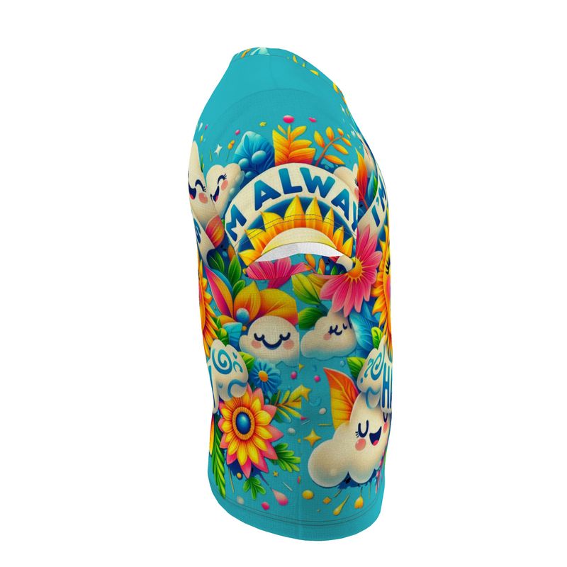 I’m Always Happy Kids’ Blue T-Shirt – Positive Kids Tee | I Love Me Vibe - I love me vibe