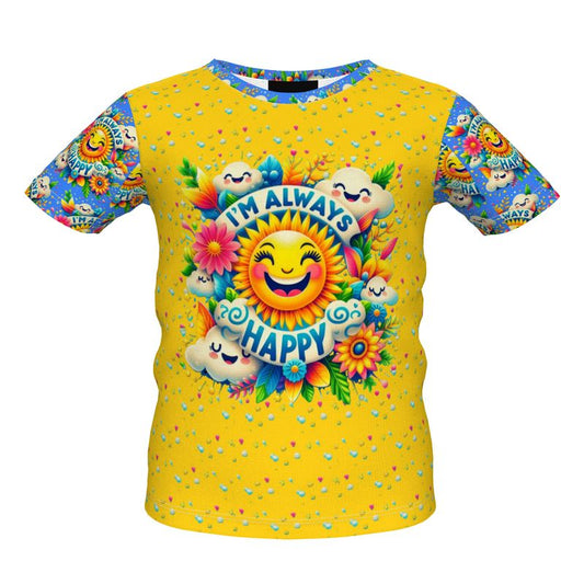 I’m Always Happy Kids’ T-Shirt – Positive Kids Tee | I Love Me Vibe - I love me vibe