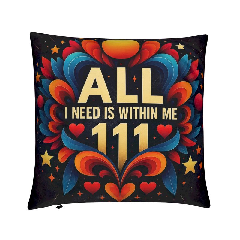 All I Need Is Within Me 111 Cushion – Manifestation & Intuition Décor | I Love Me Vibe - I love me vibe