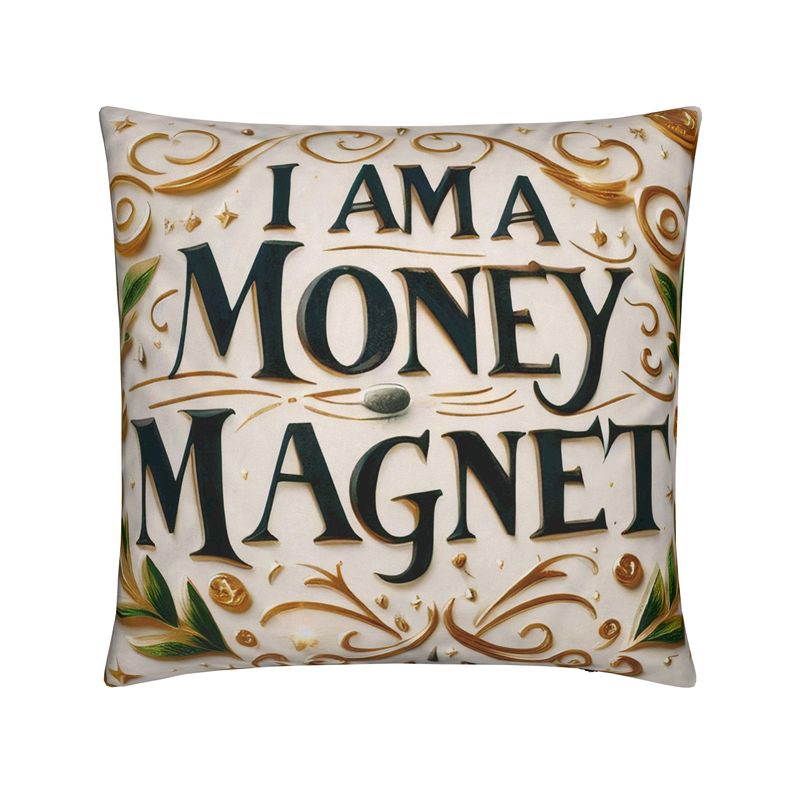I Am a Money Magnet Cushion  – Abundance Affirmation Décor | I Love Me Vibe - I love me vibe