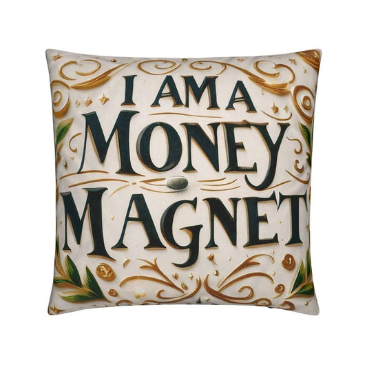 I Am a Money Magnet Cushion  – Abundance Affirmation Décor | I Love Me Vibe - I love me vibe