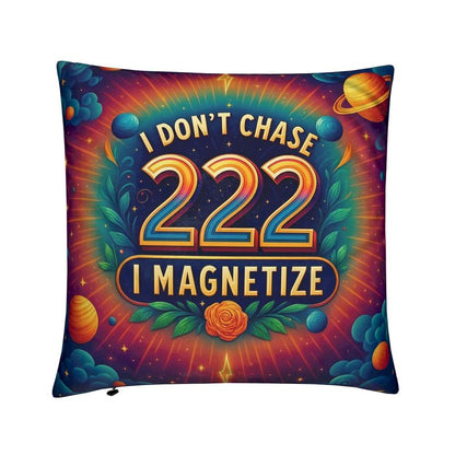 I Don’t Chase, I Magnetize 222 Affirmation Cushion - Angel Number Home Decor | I Love Me Vibe - I love me vibe