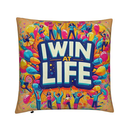 I Win at Life Cushion – Motivational Throw Pillow | I Love Me Vibe - I love me vibe