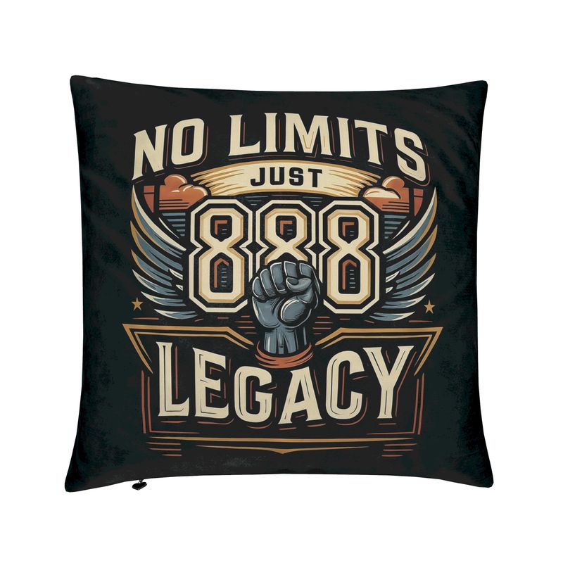 No Limits, Just Legacy 888 Cushion  – Manifest Abundance & Success with Angel Number 888 | I Love Me Vibe - I love me vibe