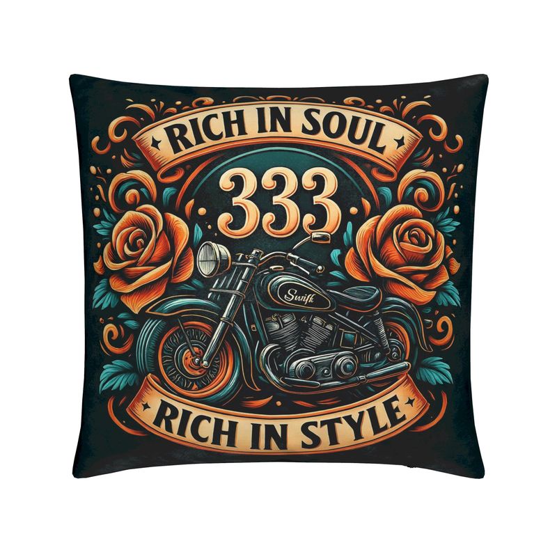 Rich in Soul, Rich in Style 333 Cushion – Empowerment & Abundance Décor | I Love Me Vibe - I love me vibe