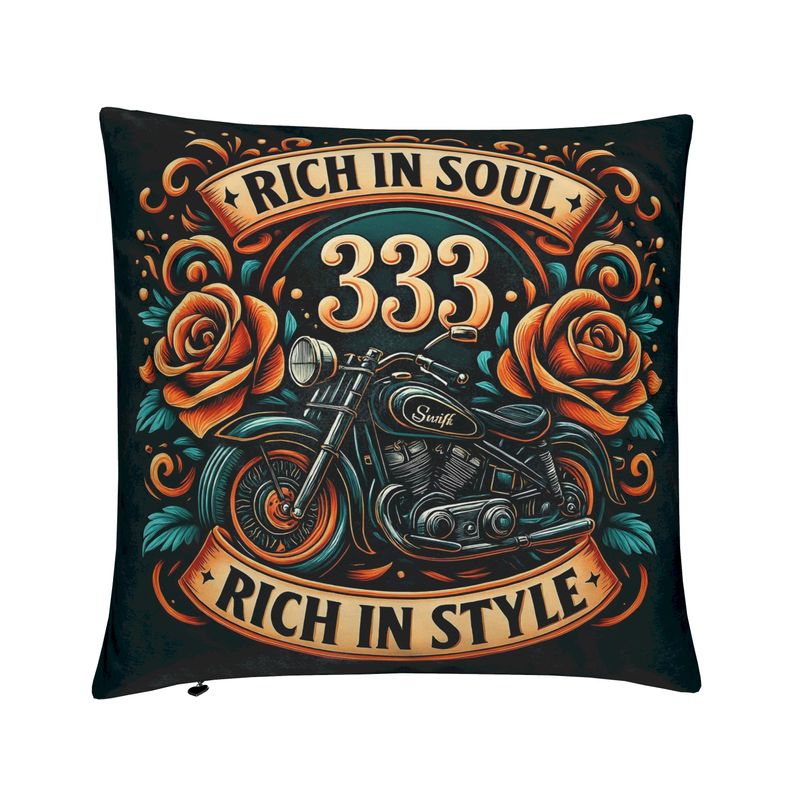 Rich in Soul, Rich in Style 333 Cushion – Empowerment & Abundance Décor | I Love Me Vibe - I love me vibe
