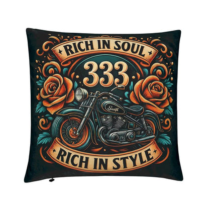 Rich in Soul, Rich in Style 333 Cushion – Empowerment & Abundance Décor | I Love Me Vibe - I love me vibe