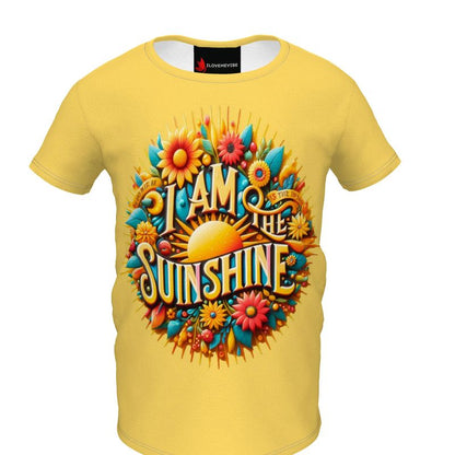I Am the Sunshine Kids’ Yellow T-Shirt – Positive Kids Tee | I Love Me Vibe - I love me vibe
