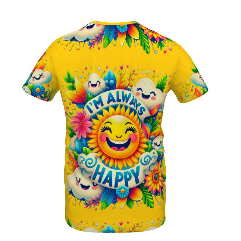 I’m Always Happy Kids’ Yellow T-Shirt – Positive Kids Tee | I Love Me Vibe - I love me vibe