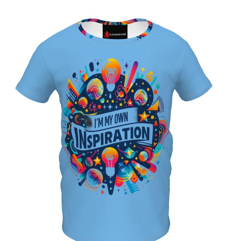 I’m My Own Inspiration Kids’ Blue T-Shirt – Positive Kids Tee | I Love Me Vibe - I love me vibe