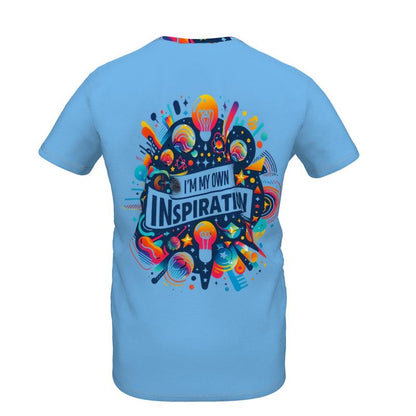 I’m My Own Inspiration Kids’ Blue T-Shirt – Positive Kids Tee | I Love Me Vibe - I love me vibe