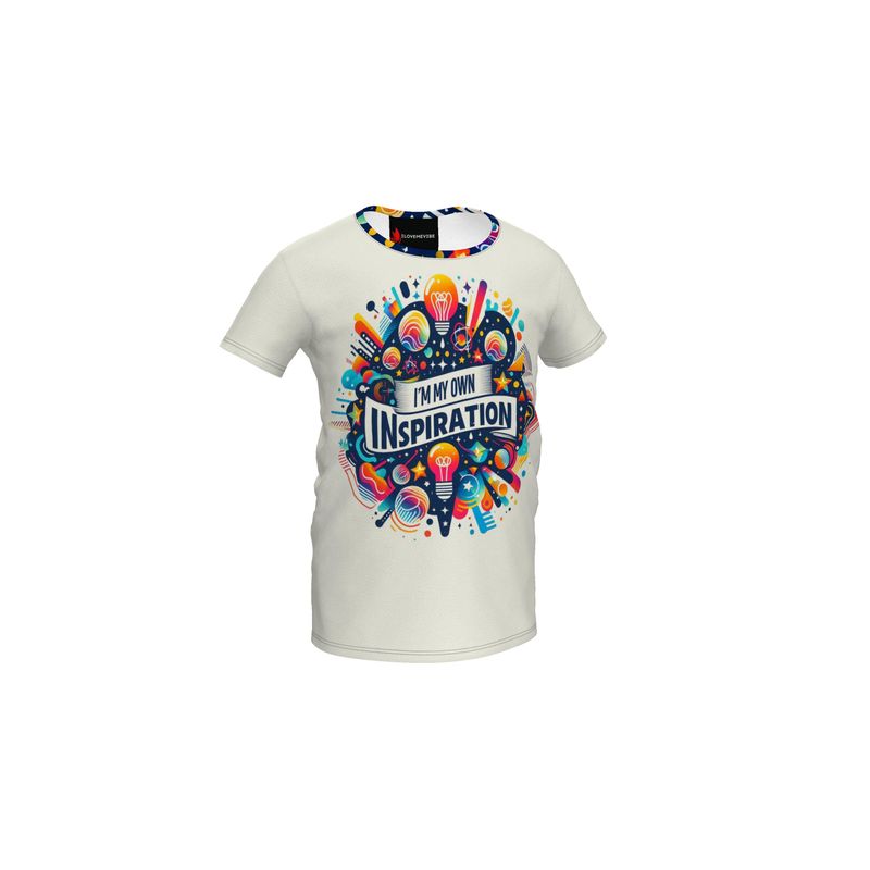 I’m My Own Inspiration Kids’ White T-Shirt – Positive Kids Tee | I Love Me Vibe - I love me vibe