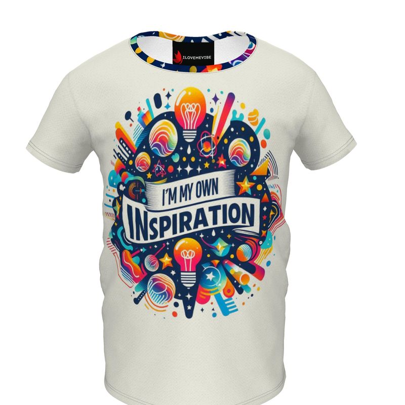 I’m My Own Inspiration Kids’ White T-Shirt – Positive Kids Tee | I Love Me Vibe - I love me vibe