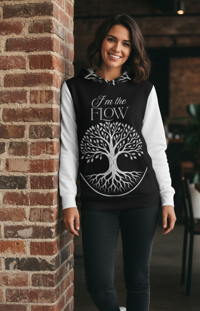 I’m the Flow Women's Hoodie – Manifestation & Alignment Hoodie | I Love Me Vibe