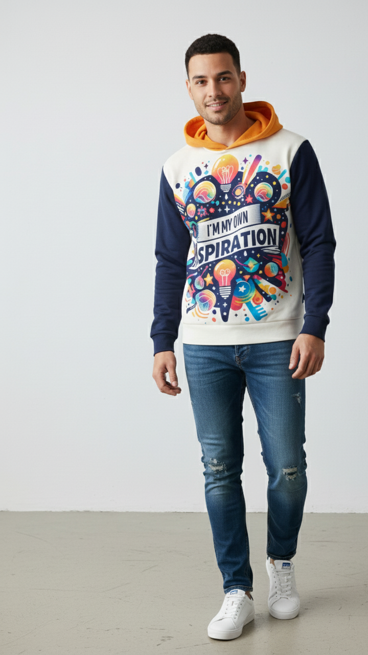 I’m My Own Inspiration Men's Hoodie - Self-Empowerment Affirmation Hoodie | I Love Me Vibe