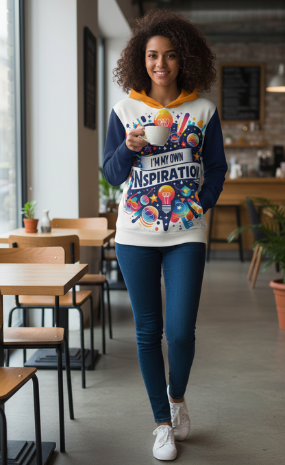 Women's I Love Me Vibe hoodie with self-empowerment affirmation, featuring a comfortable fit and inspiring design.