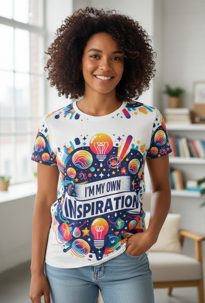 Women’s I Love Me Vibe motivational T-shirt featuring inspiring text, casual fit, and soft fabric for empowering style.
