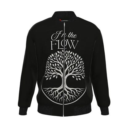 I’m The Flow Men’s Bomber Jacket – Empowering Affirmation Wear | I Love Me Vibe - I love me vibe