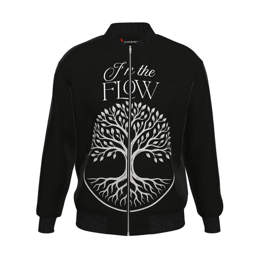 I’m The Flow Men’s Bomber Jacket – Empowering Affirmation Wear | I Love Me Vibe - I love me vibe