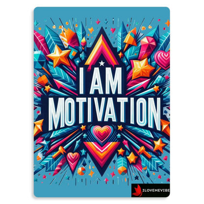 I Am Motivation Metal Print – Drive & Discipline Daily Affirmation Wall Art | I Love Me Vibe - I love me vibe