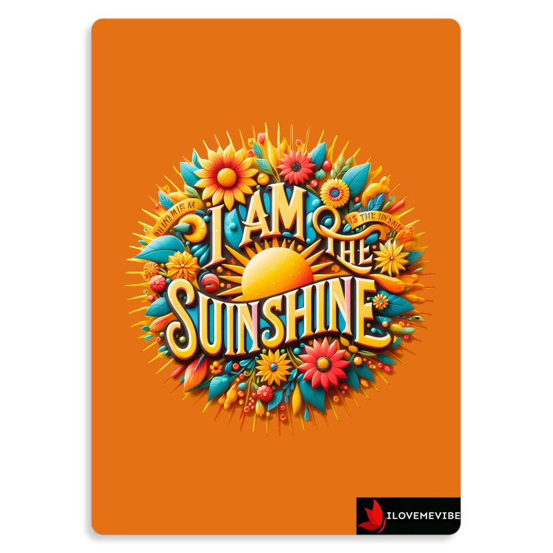 I Am the Sunshine Metal Print – Uplifting Daily Affirmation Wall Art | I Love Me Vibe - I love me vibe