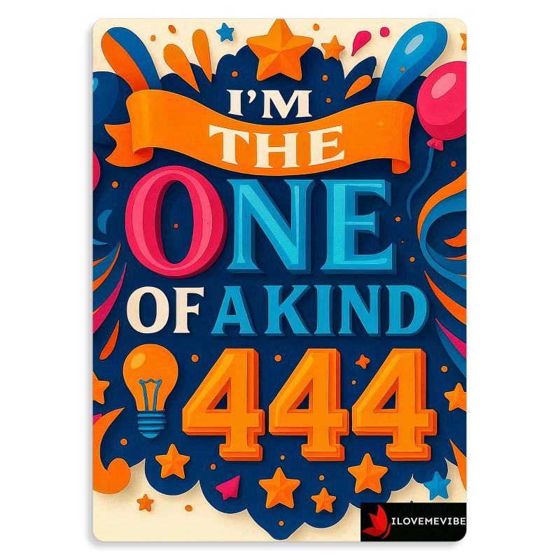 I’m the One of a Kind 444 Metal Print - Angel Number 444 Affirmation Wall Art | I Love Me Vibe - I love me vibe