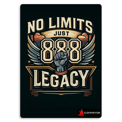 No Limits Just Legacy 888 Metal Print - Angel Number 888 Affirmation Wall Art | I Love Me Vibe - I love me vibe