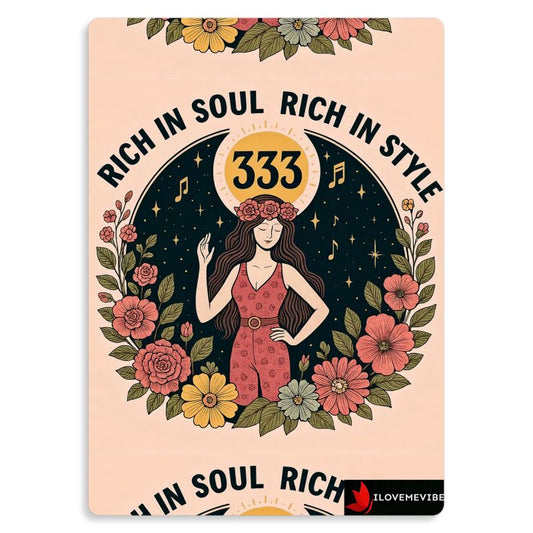 Rich in Soul Rich in Style 333 Metal Print - Angel Number 333 Affirmation Art | I Love Me Vibe - I love me vibe