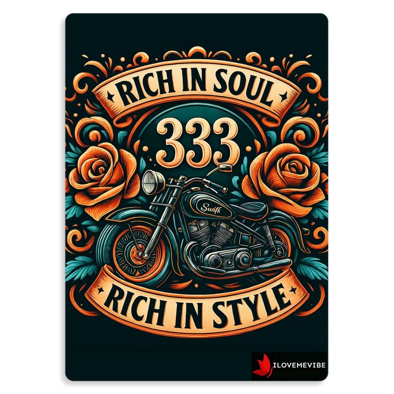 Rich in Soul Rich in Style 333 Metal Print - Angel Number 333 Affirmation Wall Art | I Love Me Vibe - I love me vibe