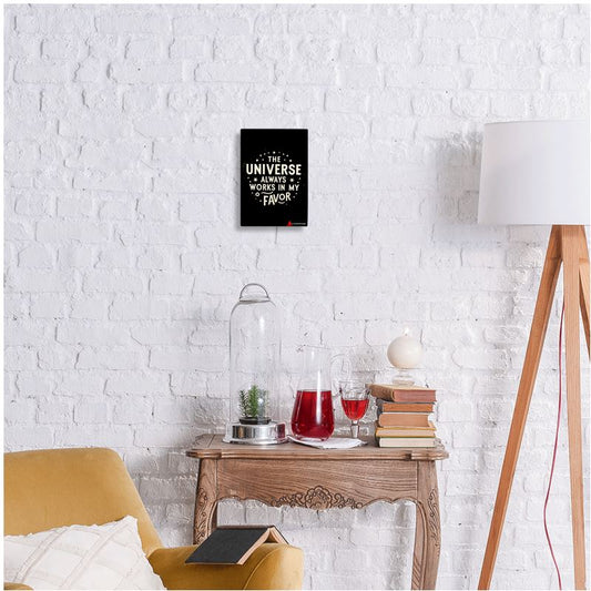 The Universe Always Works in My Favour Metal Print – Positive Energy & Daily Affirmation Wall Art | I Love Me Vibe - I love me vibe