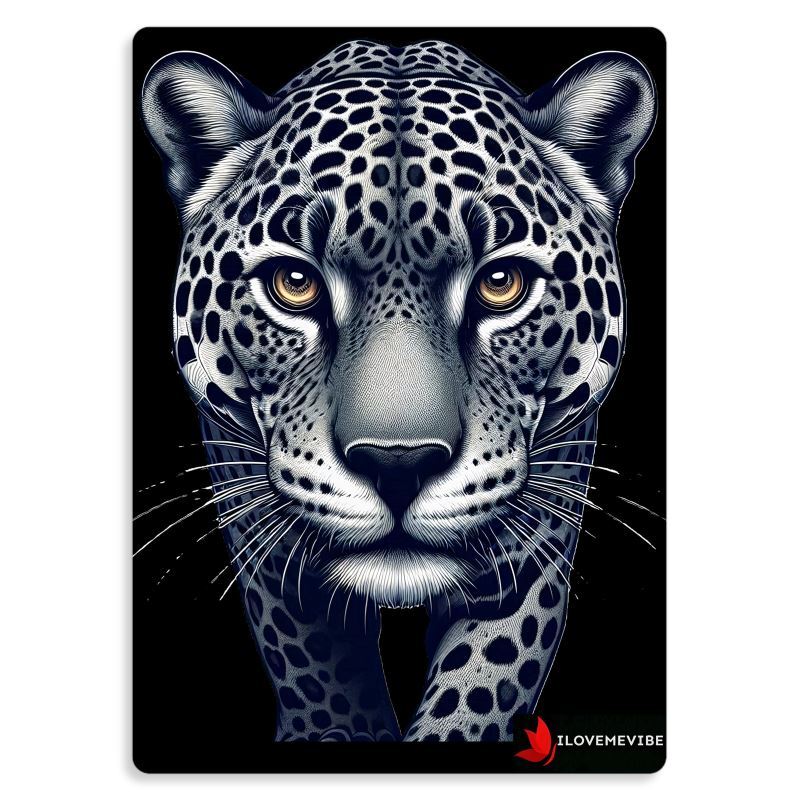 Walking Leopard Metal Print – Strength & Confidence Symbolic Affirmation Wall Art | I Love Me Vibe - I love me vibe
